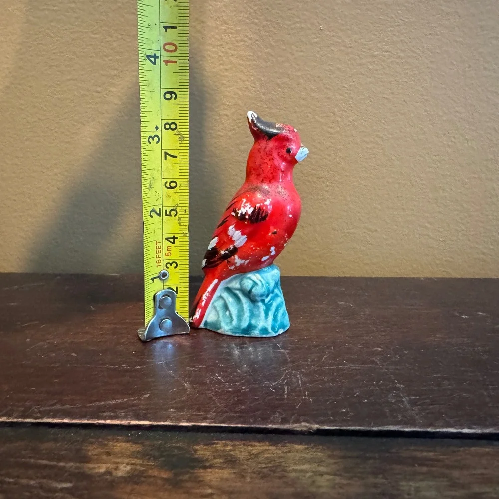 Vintage Porcelain North American Cardinal‎ Bird Figurine Remembrance In Memory